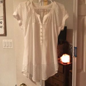 Chiffon white dress shir